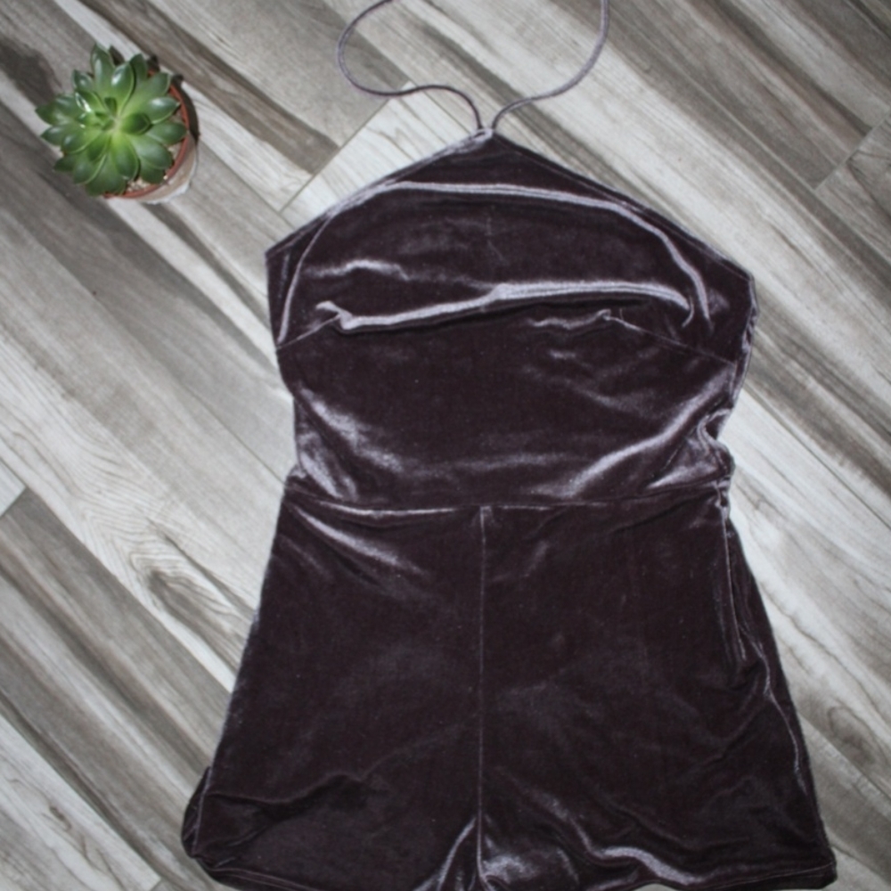 Purple Halter Romper